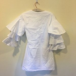 Endless Rose Dresses - Endless Rose tiered bell sleeve poplin wrap dress Endless Rose Dresses - Endless Rose tiered bell sleeve poplin wrap dress